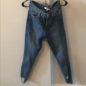 Good American cropped jeans